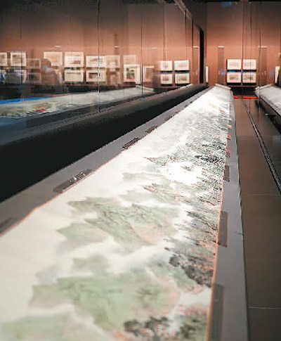 “北京大運河攬勝圖卷”展。 　　宋家儒攝（人民圖片）